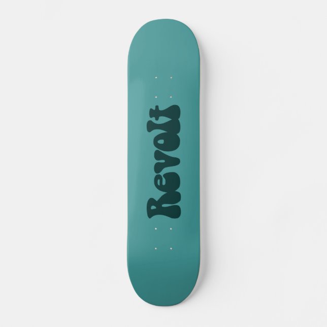 Skate Revolta - Verde Escuro no Verde Oceano (Frente)