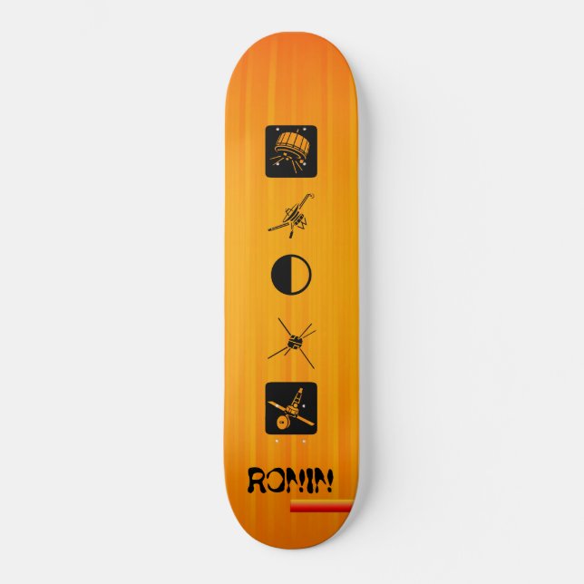 SKATE RONIN APEX ESPAÇO NEGRO LARANJA FADE DE ESPAÇO (Frente)
