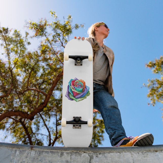 Skate Rosa arco-íris (Ao ar livre 1)