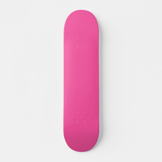 Skate Rosa brilhante (cor sólida) (Frente)
