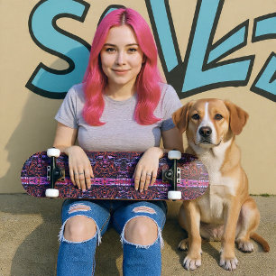 Skate Rosa de grafite