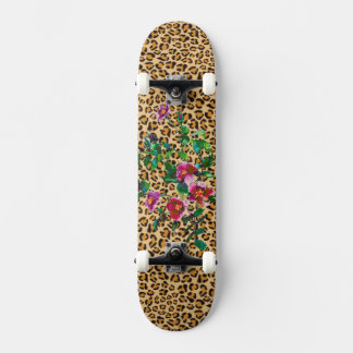 Skate Rosa de safra - impressão-leopardo