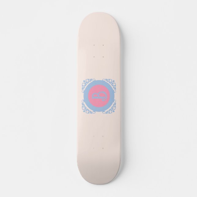 Skate Rosa e azul personalizados  (Frente)