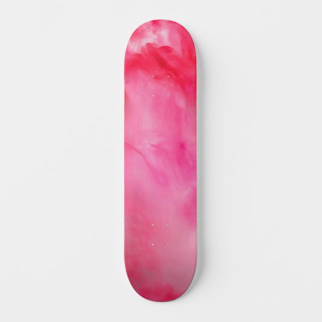 Skate Rosa e Vermelho Abstrato (Frente)