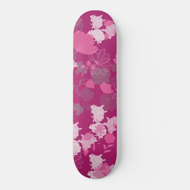 Skate rosa flor (Frente)