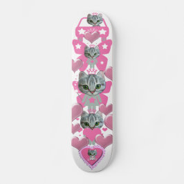 skate rosa gatinho