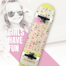 Rosa Pastel Feminino Kawaii Doodle