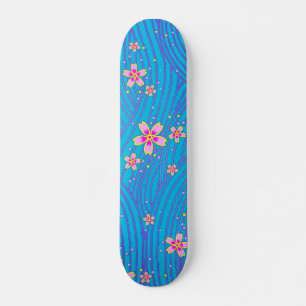 Skate rosa roxo e azul