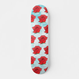 Skate Rosa vermelha Flower Art