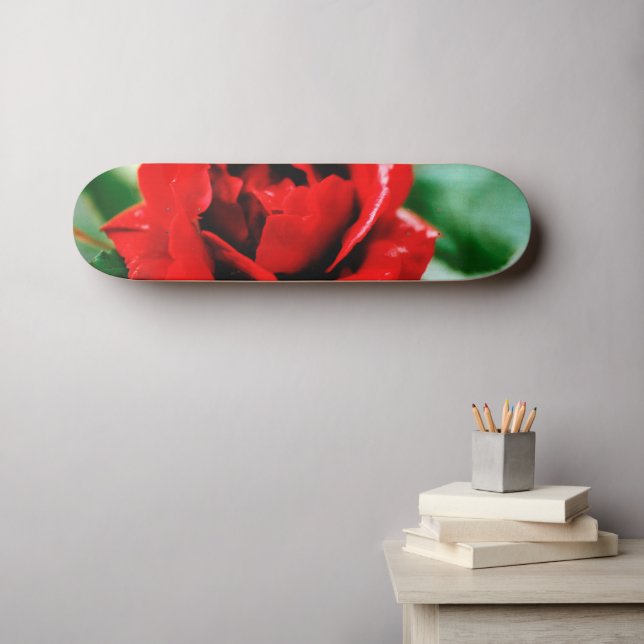 Skate Rosa vermelha Love (Arte de parede (Horz))
