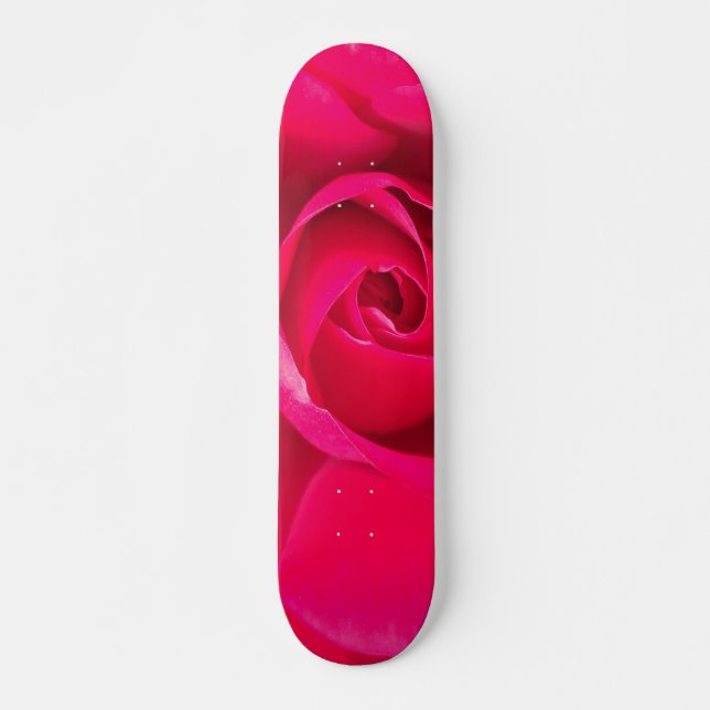 Skate Rosa Vermelho Romântico Rosa v2 (Frente)