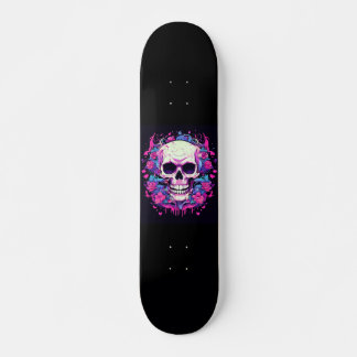 Skate Rosas Cor-de-Rosa na Caveira