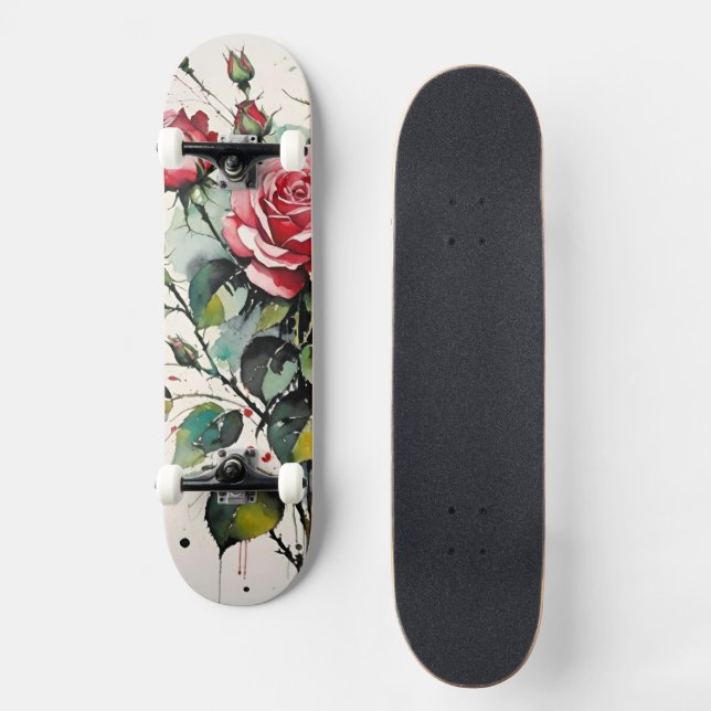 Skate Rosas de borda (Frente)