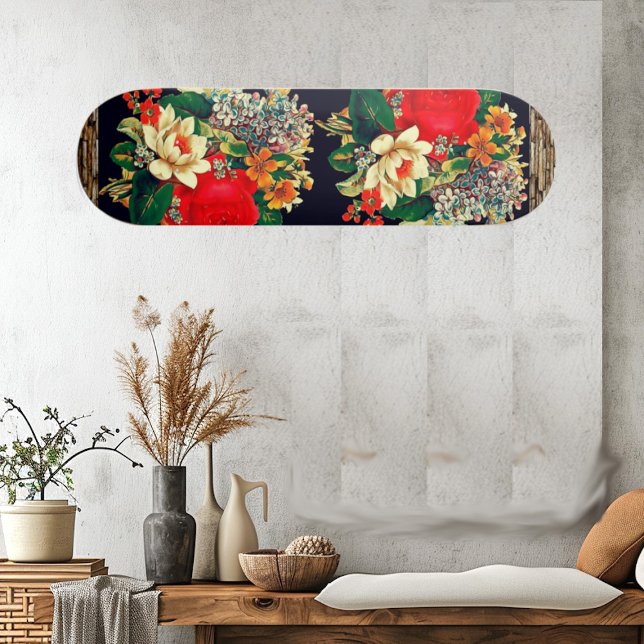 Skate Rosas Florais de malhação Freak (Fitness Freak Floral Garden Roses Sportsperson Skateboard)