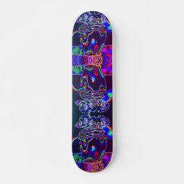 Skate Rosas neon
