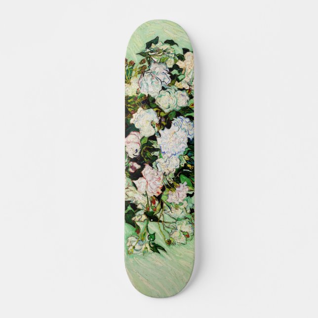 Skate Rosas Vintage Vincent Van Gogh (1890) (Frente)