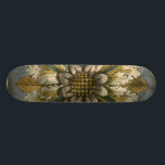 Skate Rosetas de Demarcação Decorativa no Fundo das Cinz<br><div class="desc">Jennifer Goldberger produziu este damasco decorativo apresentando uma bela roseta sobre um fundo de cinza. Um damasco é um padrão tecido que pode ser feito de seda, lã, linho ou outros tecidos que foram inventados durante o império bizantino. Compre esta impressão para mostrar aos seus amigos o seu amor pela...</div>