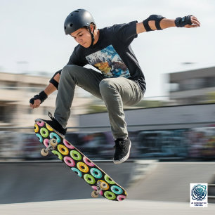 Skate Rosquinhas coloridas com bordas