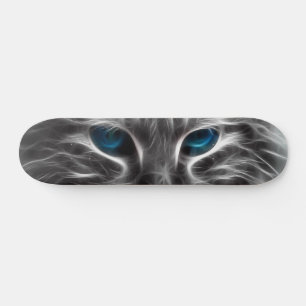 Skate Rosto de Gato Azul Incrível