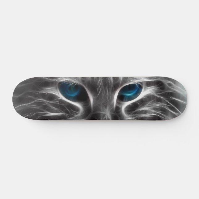 Skate Rosto de Gato Azul Incrível (Horz)