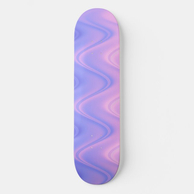 Skate Roxo Abstrato Ondulado Rosa (Frente)