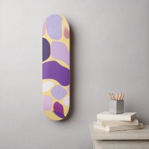 Skate Roxo e Dourado