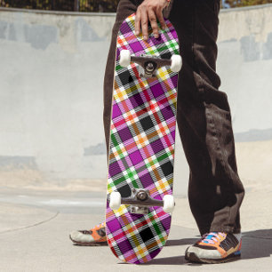 Skate Roxo Preto Multicolor Flanela Xadrez Tartã