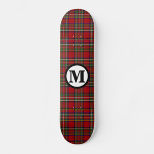 Skate Royal Stewart Tartan Xadrez Escocesa Clan Monogram