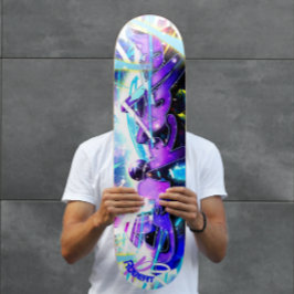 Skate Rua de grafite com Nome