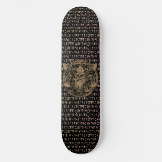 Skate Runas Viking Guerreiro Barbudo Machados Escudo