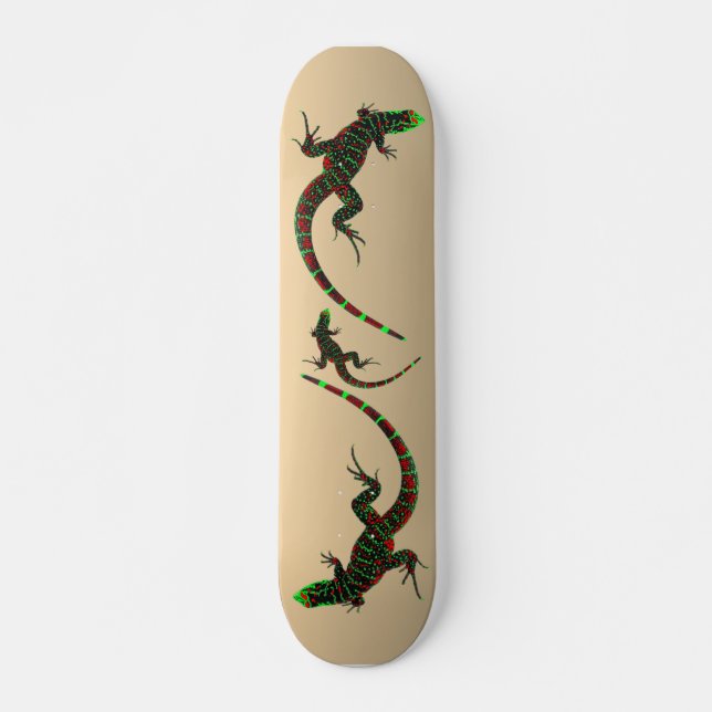 Skate Rustic Yin Yang Lizards (Frente)