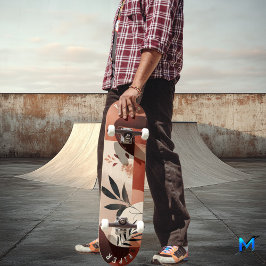 Skate Rústico Boho - Botânico Minimalista Orgânico