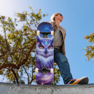 Skate Sabedoria Mística Cósmica Coruja Espiritual Celest