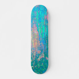 Skate Salto de Aqua Trippy com flores psicodélicas