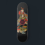 Skate Samurai Personalizado<br><div class="desc">Um skate de arte asiática,  guerreiro samurai personalizado e ousado,  com suas iniciais no meio.</div>