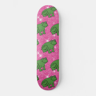 Skate Sapo Verde Animais Anfíbios Rosa