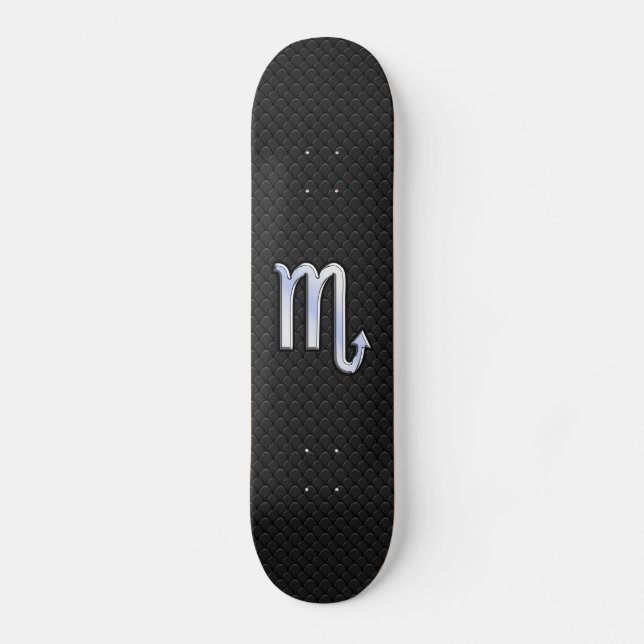 Skate Scorpio Zodiac Silver Sinal preto cobra (Frente)