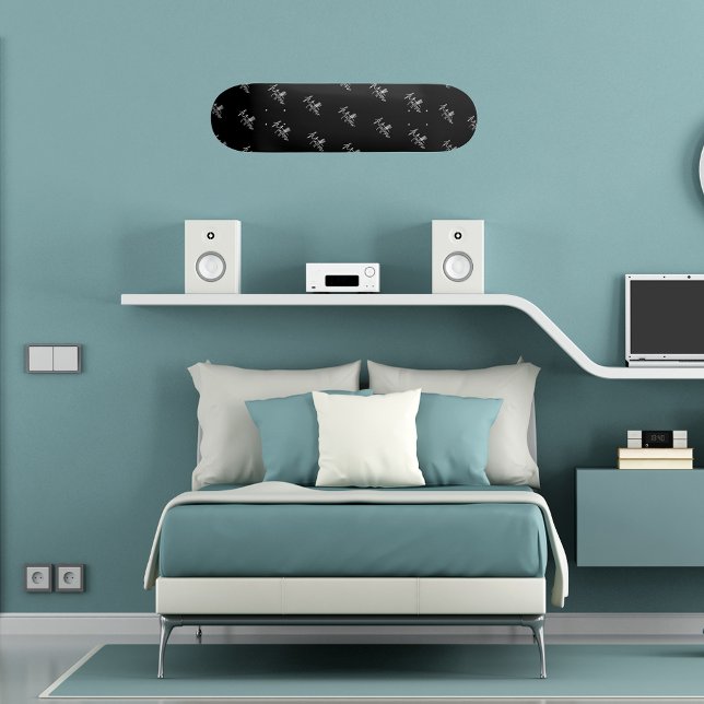 Skate Script moderno do padrão branco preto (Criador carregado)