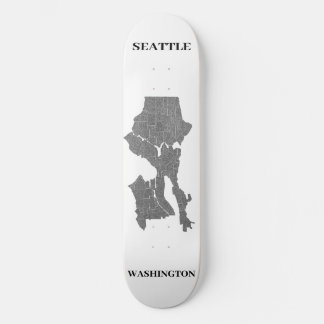 Skate Seattle, Washington Map Art
