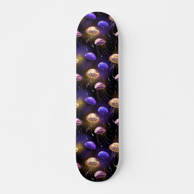 Skate Sem costura com águas-vivas brilhantes (Frente)