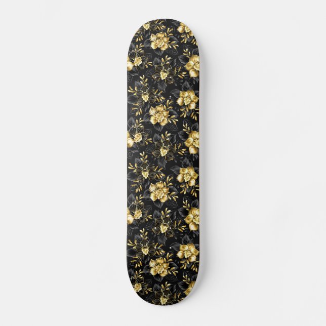 Skate Sem costura com orquídeas de joalharia (Frente)