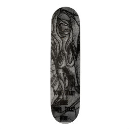 Skate senhora de levantamento preto e branco da arte
