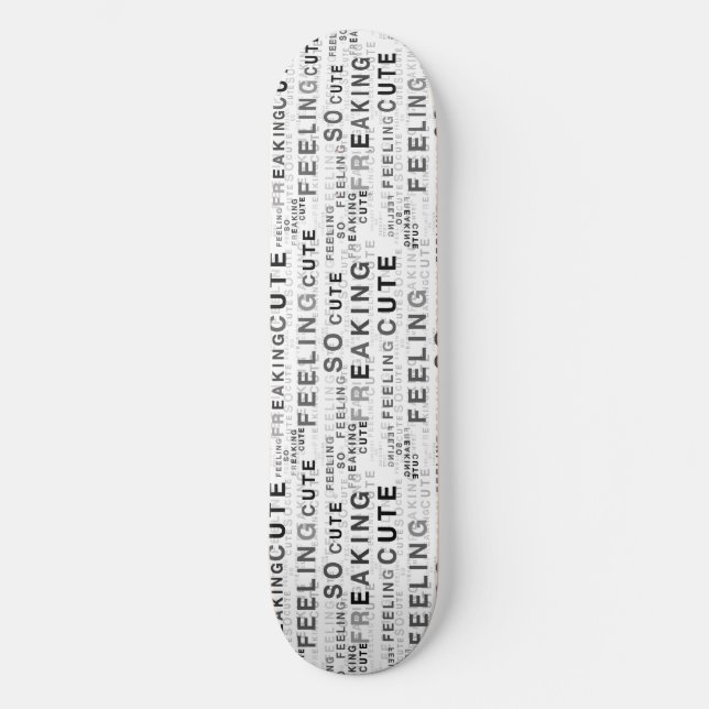 Skate Sentir Design de texto Bonito (Frente)