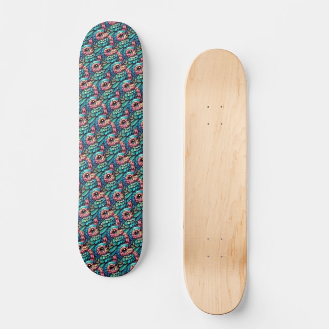 Skate Serenidade com penas vibrantes (Frente)