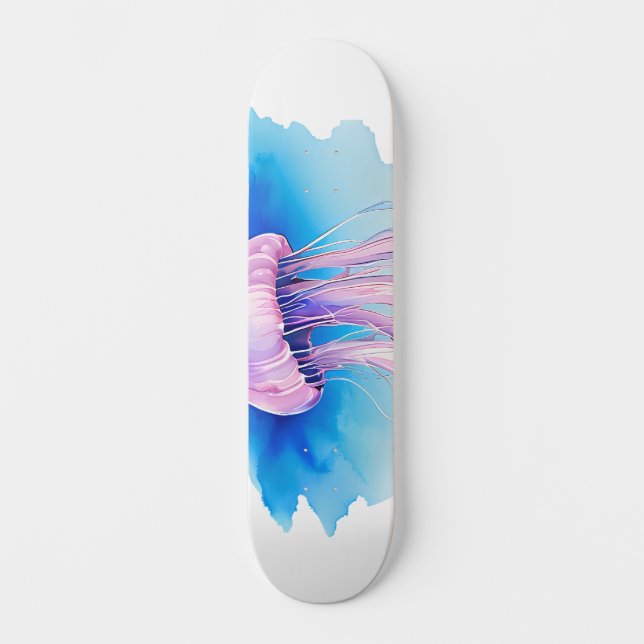Skate Série Aquarela: Água-viva 2 (Frente)