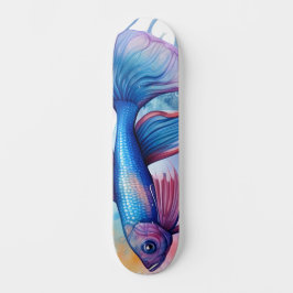 Skate Série Aquarela: Peixe Betta