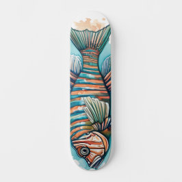 Skate Série Aquarela: Peixe-Leão