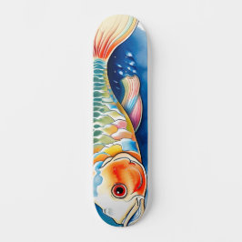 Skate Série Aquarela: Peixes Koi