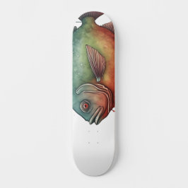 Skate Série Aquarela: Piranha
