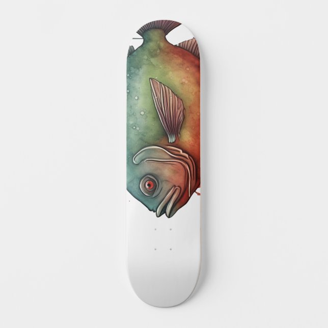 Skate Série Aquarela: Piranha (Frente)